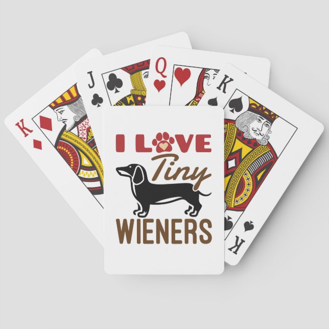Jeu De Cartes I Love Miniature Dachshund Doxie (dos)