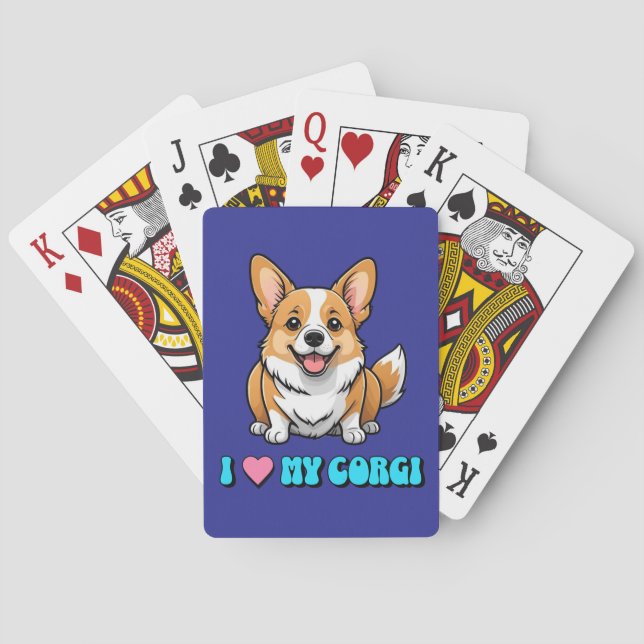 Jeu De Cartes I Love My Corgi (dos)
