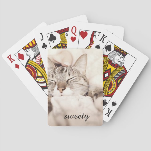 Jeu De Cartes I love my sweet little cat photo (dos)