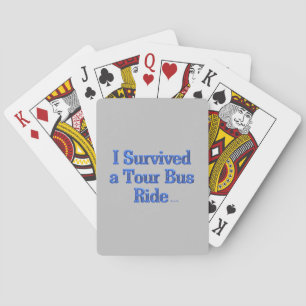 Jeu De Cartes I Survied Tour Bus Ride gris Poker jouer aux carte