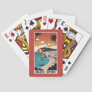 Jeu De Cartes Ibiza, Espagne Affiche de voyage