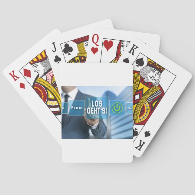 Jeu De Cartes Ici nous allons (allemand los gehts) concept d'écr (dos)