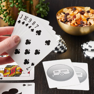 Jeu De Cartes Icône de remorque de campeur argenté RV minimalist