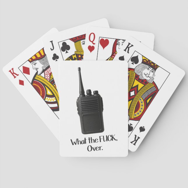 Jeu De Cartes Icône Fu*k Sur L'Icône Drôle Walkie Talkie (dos)