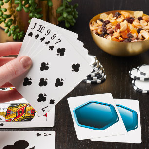 Jeu De Cartes Icône hexagonale bleue brillante Géométrique moder