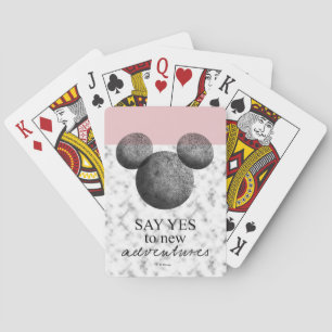Jeu De Cartes Icône Mickey   Rose et marbre