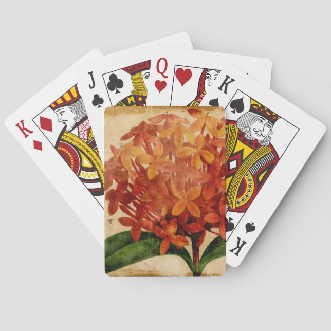 Jeu De Cartes III floral vibrant (dos)