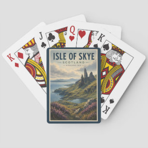 Jeu De Cartes Île de Skye Écosse Paysage Voyage Art Rétro