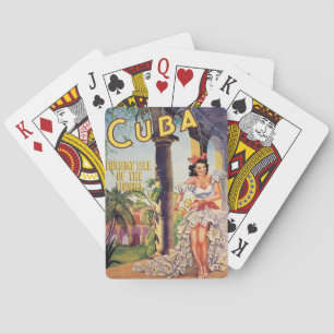 Jeu De Cartes Île de vacances de Cuba vintage