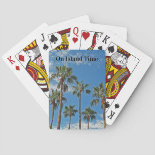 Jeu De Cartes Ile Temps Tropical Palmiers Blue Sky Paradise