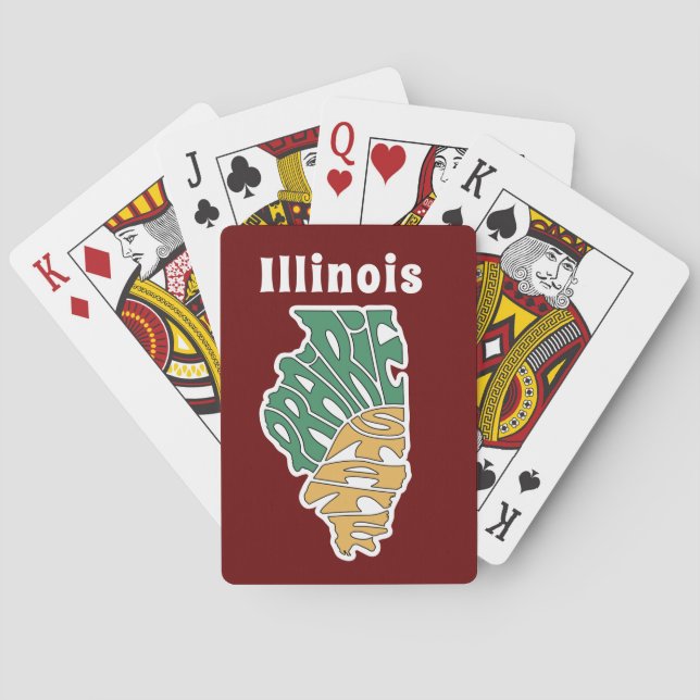 Jeu De Cartes Illinois Pseudo Word Art (dos)