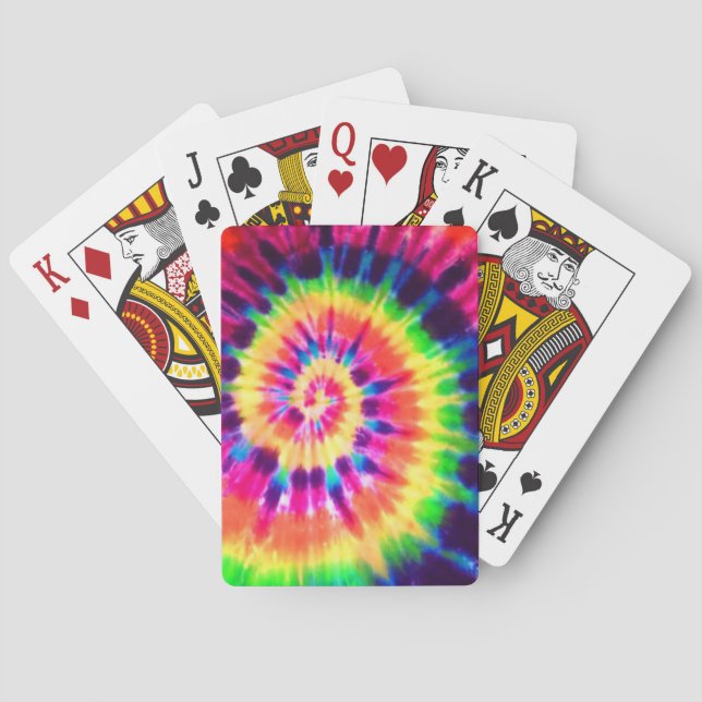 Jeu De Cartes Illusion de spirale arc-en-ciel tordue (dos)