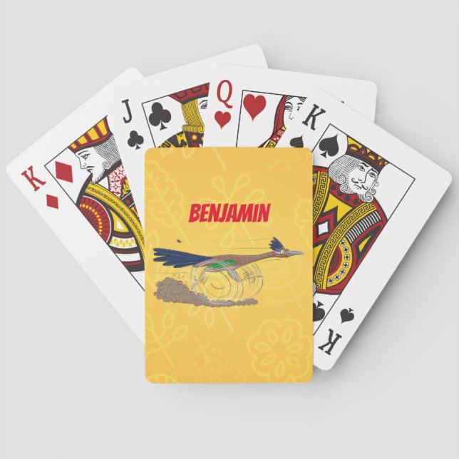 Jeu De Cartes Illustration amusante de la caricature d'oiseau du (dos)
