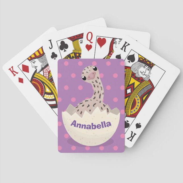 Jeu De Cartes Illustration d'autruche pour bébé à couver mignon (dos)