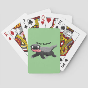 Jeu De Cartes Illustration de blaireau au miel affamé