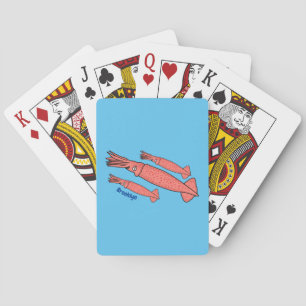Jeu De Cartes Illustration de calamar rose