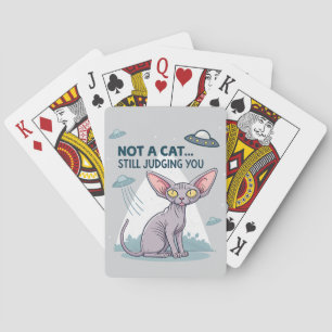 Jeu De Cartes Illustration de chat Sphynx OVNI sarcastique