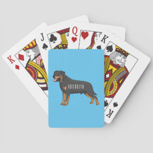 Jeu De Cartes Illustration de chien Rottweiler