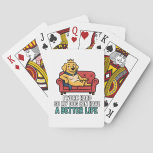 Jeu De Cartes Illustration de citation amusante de roi chien gât