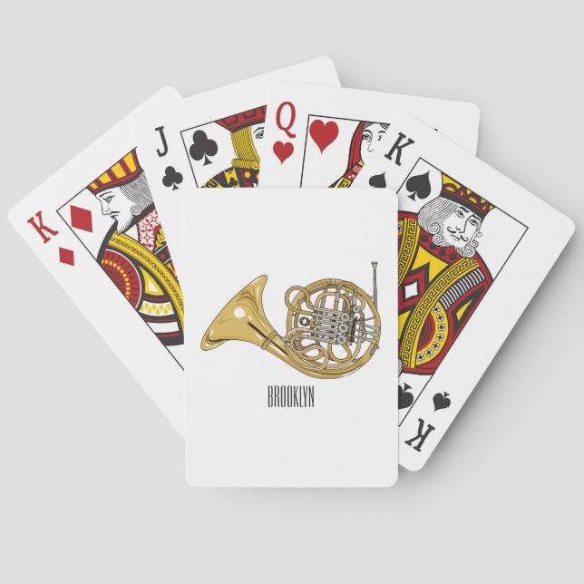 Jeu De Cartes Illustration de corne française (dos)