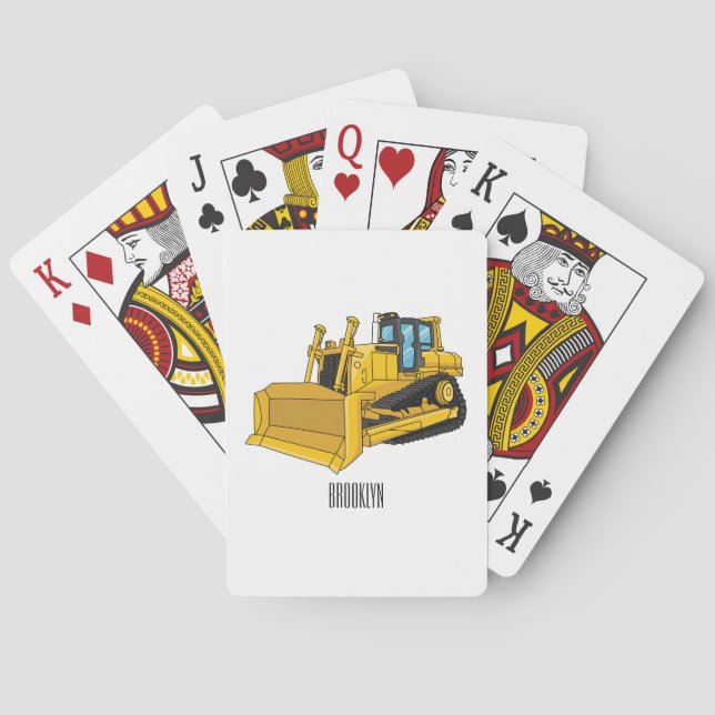 Jeu De Cartes Illustration de dessin animé Bulldozer (dos)