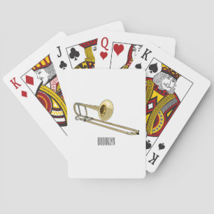Jeu De Cartes Illustration de dessin animé de Trombone