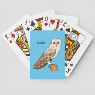 Jeu De Cartes Illustration de dessin animé d'oiseau chouette eff