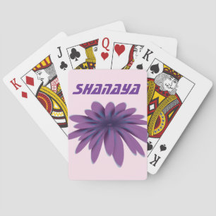 Jeu De Cartes Illustration de fleur de marguerite violette perso