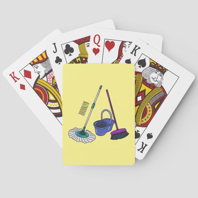 Jeu De Cartes Illustration de la bande dessinée Broom & mop (dos)
