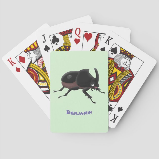 Jeu De Cartes Illustration de la caricature du dendroctone du rh (dos)