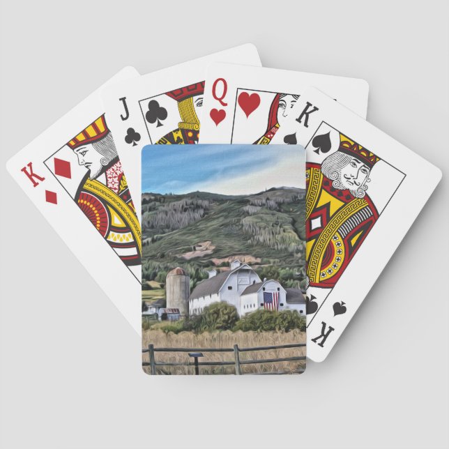 Jeu De Cartes Illustration de la grange historique de Park City  (dos)