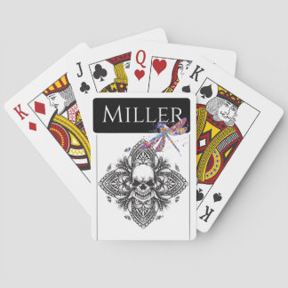 Jeu De Cartes Illustration de la libellule du crâne