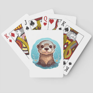 Jeu De Cartes Illustration de la loutre de dessin