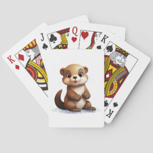 Jeu De Cartes Illustration de la loutre de dessin