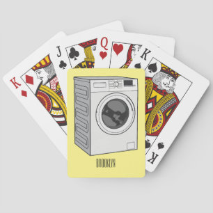 Jeu De Cartes Illustration de la machine à laver