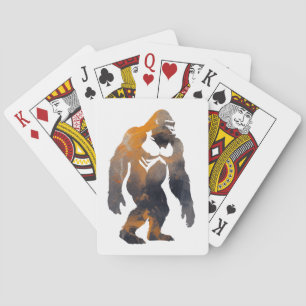Jeu De Cartes Illustration de la nature de Gorilla Silhouette