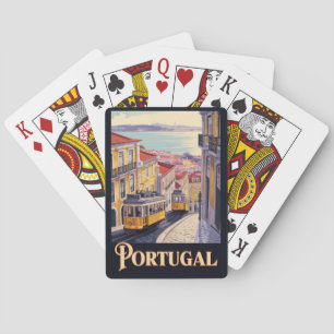 Jeu De Cartes Illustration de la skyline de Lisbonne au Portugal