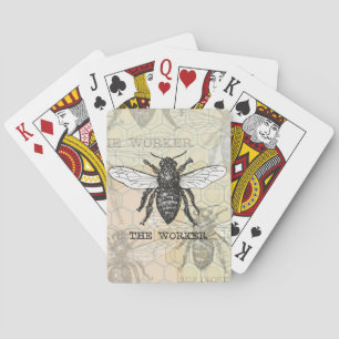 Jeu De Cartes Illustration de l'abeille du travailleur vintage