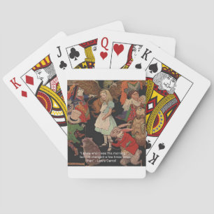 Jeu De Cartes Illustration de Lewis Carroll & Citation sur le Ch