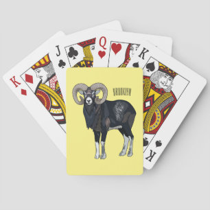 Jeu De Cartes Illustration de mouflon, mouton
