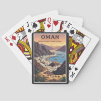 Illustration de paysage d'Oman Art de voyage vinta