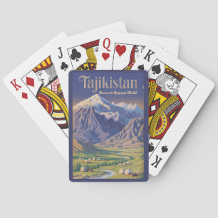 Jeu De Cartes Illustration de paysage du Tadjikistan Art de voya