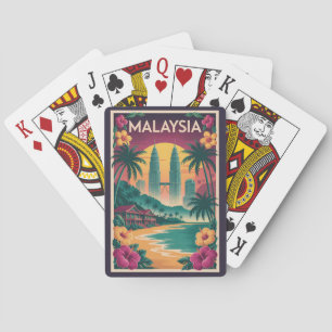 Jeu De Cartes Illustration de paysage malaisien Art de voyage vi