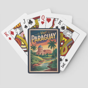 Jeu De Cartes Illustration de paysage paraguayen Art de voyage v
