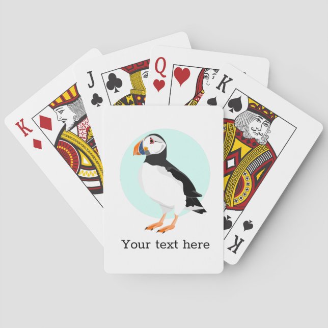 Jeu De Cartes Illustration de Puffin Bird (dos)