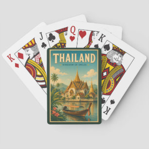 Jeu De Cartes Illustration de temple thaïlandais Art de voyage v