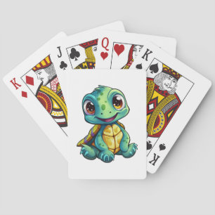 Jeu De Cartes Illustration de tortue caricaturale