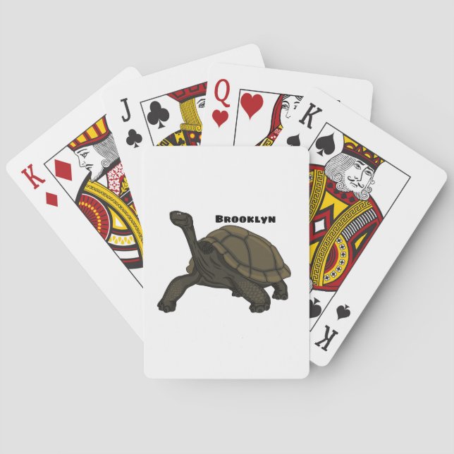 Jeu De Cartes Illustration de tortue terrestre des Galapagos (dos)