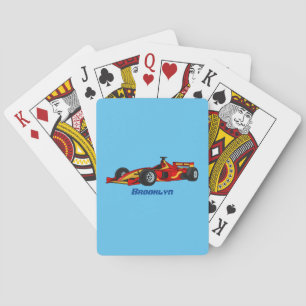 Jeu De Cartes Illustration de voitures de course à grande vitess