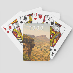 Jeu De Cartes Illustration de voyage artistique vintage du Togo